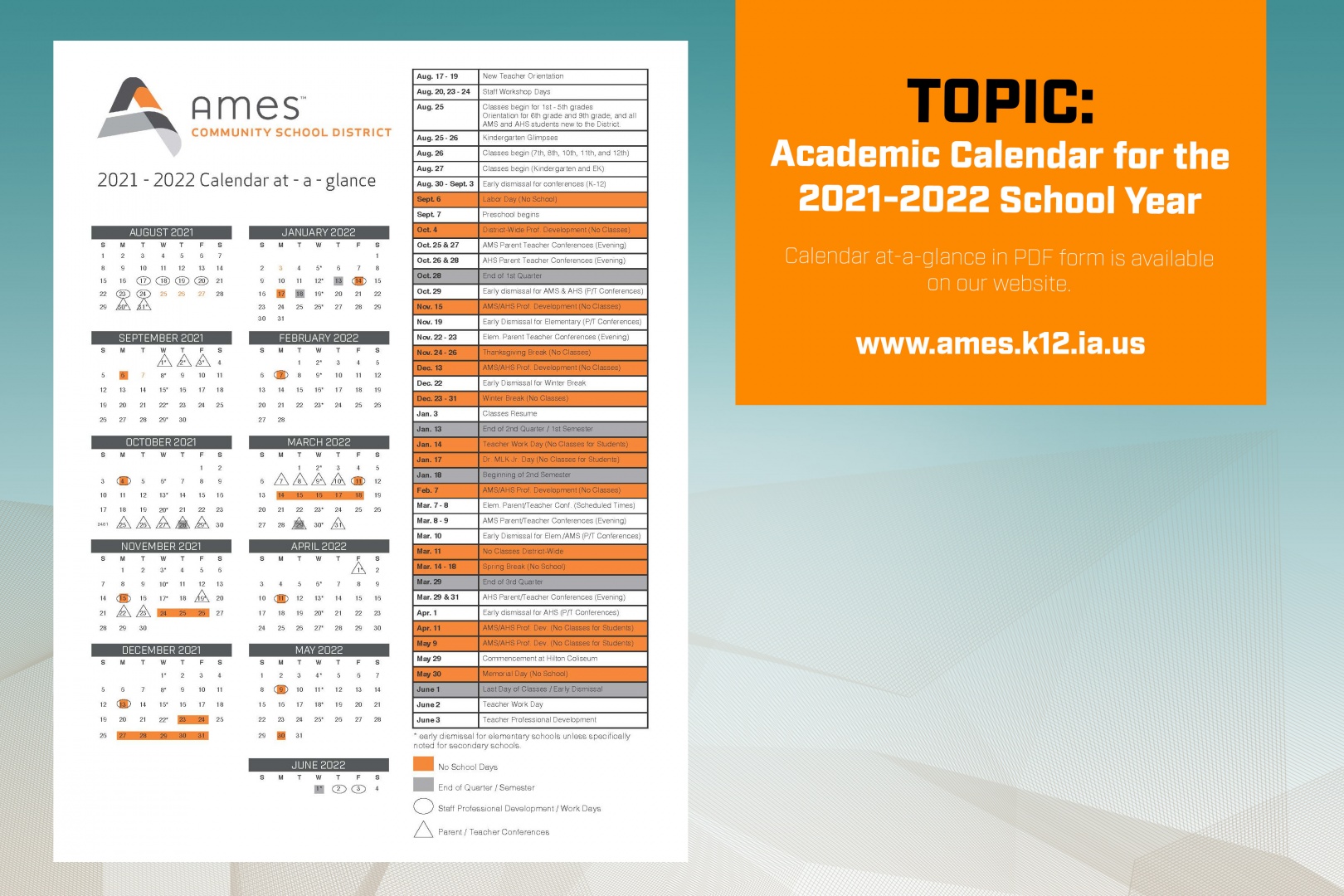 2021-2022 Academic Calendar Approved