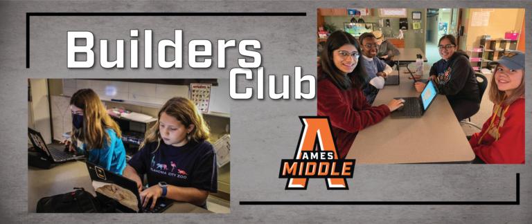 students working in a club at the middle school