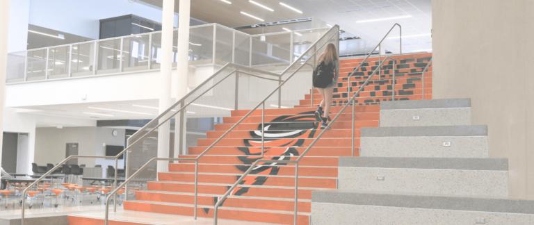 Staircase inside Ames High